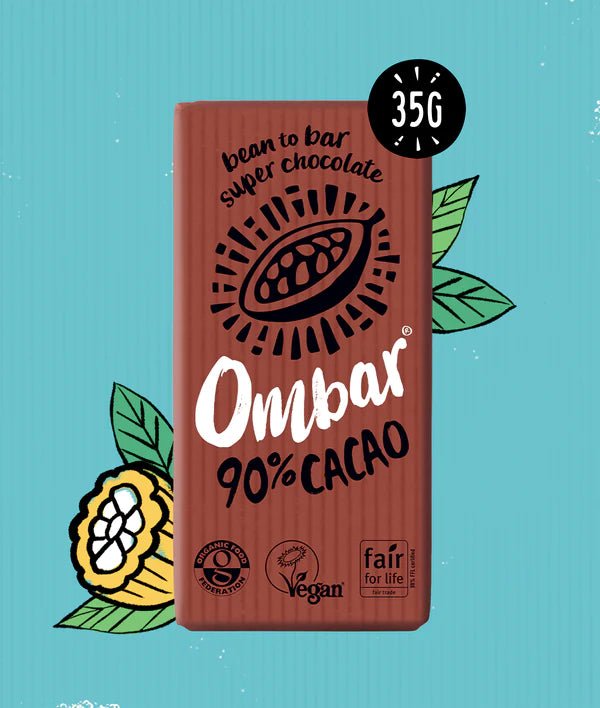 Raw Organic 90% Dark Chocolate - 35g from Ombar | Available at Sow & Arrow