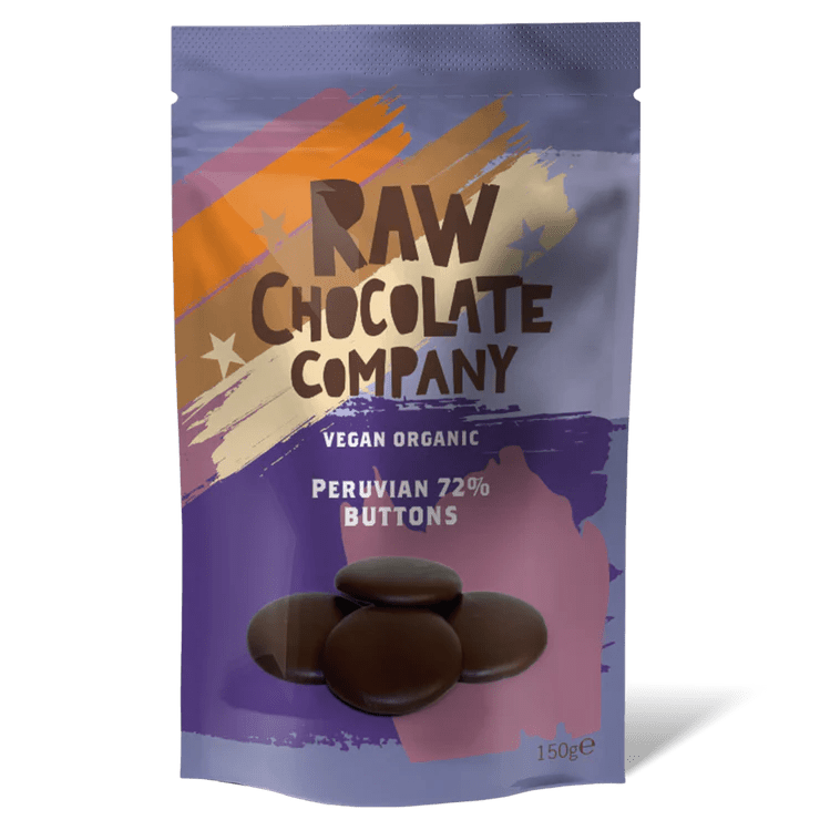 Raw Peruvian Chocolate Buttons 72% from The Raw Chocolate Co. | Available at Sow & Arrow