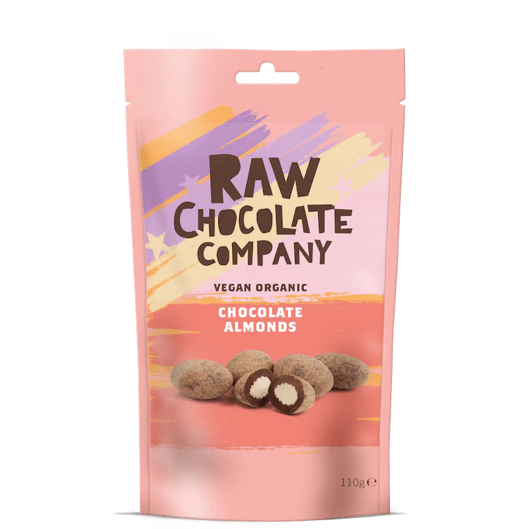 Organic, Raw Chocolate coated Almonds - 110g