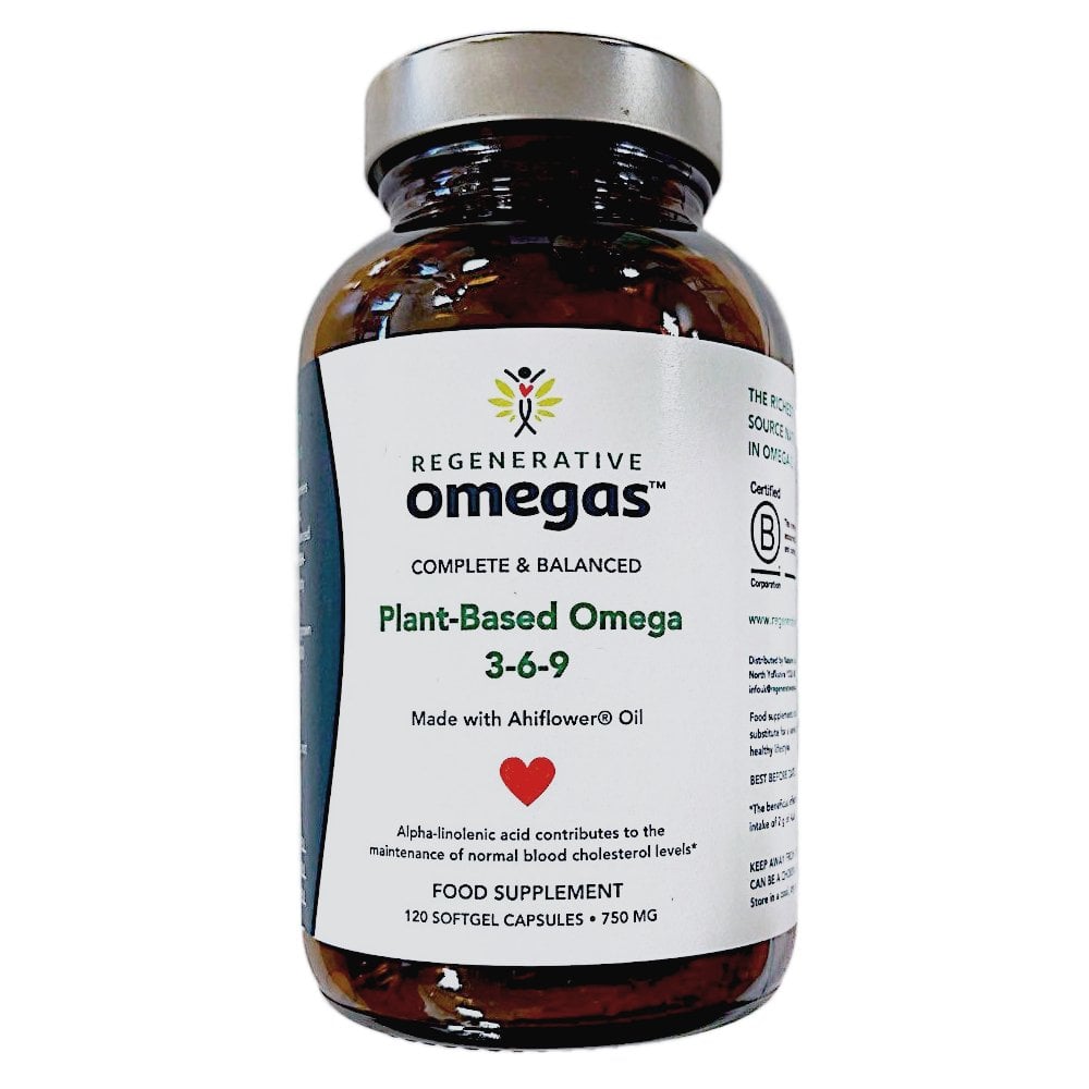 Regenerative Omegas (Ahiflower Oil) - Fish - Free 120 Capsules from Regenerative Omegas | Available at Sow & Arrow