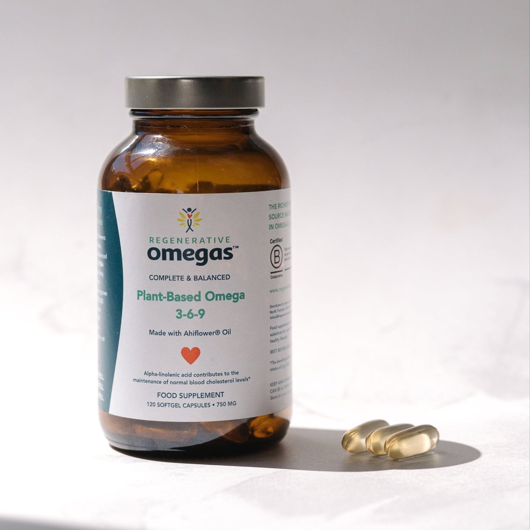 Regenerative Omegas (Ahiflower Oil) - Fish - Free 120 Capsules from Regenerative Omegas | Available at Sow & Arrow