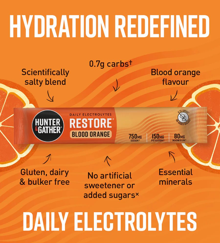 Restore® All Natural Daily Electrolytes - Blood Orange from Hunter & Gather | Available at Sow & Arrow