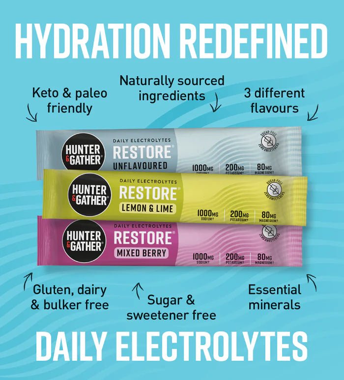 Restore® Multipack All Natural Daily Electrolytes - Hunter & Gather from Hunter & Gather | Available at Sow & Arrow