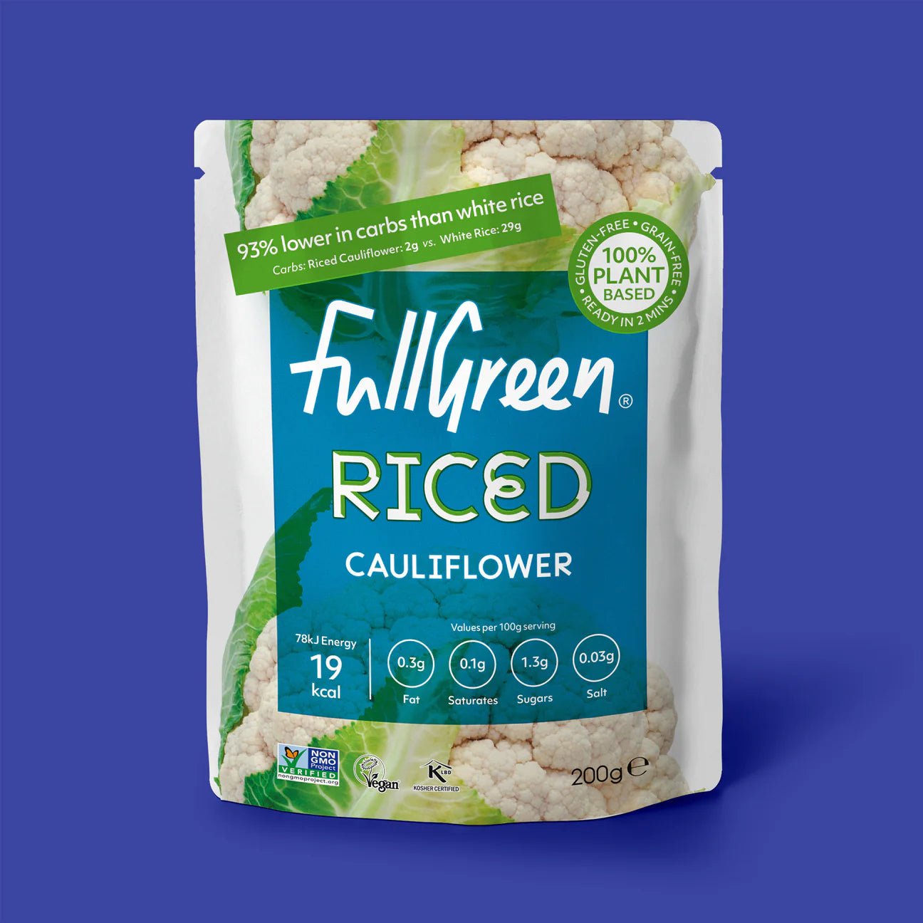 Riced Cauliflower/Broccoli - 200g from Fullgreen | Available at Sow & Arrow