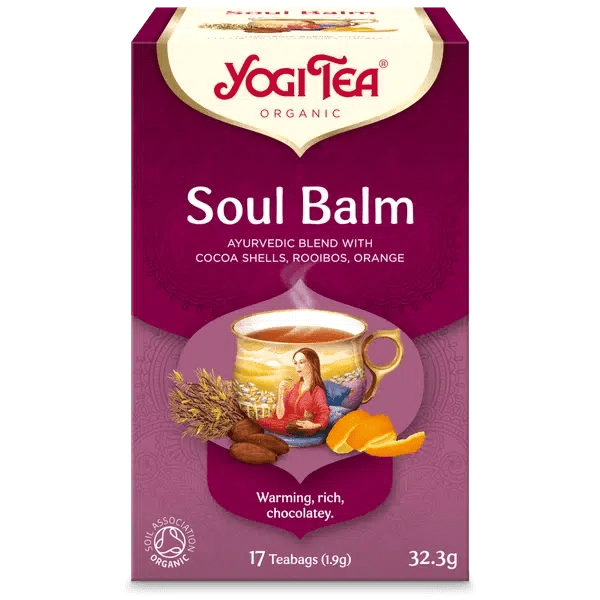 Soul Balm YogiTea - Organic Cacao Shells, Roobios, Orange from YogiTea | Available at Sow & Arrow
