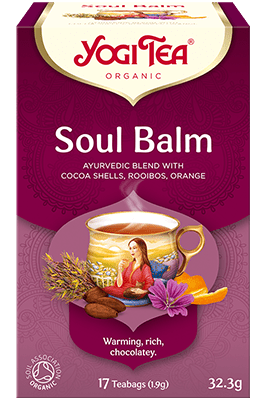 Soul Balm YogiTea - Organic Cacao Shells, Roobios, Orange from YogiTea | Available at Sow & Arrow