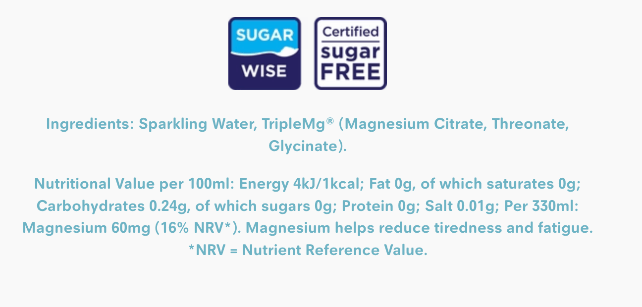 Sparking Magnesium Water OHMG - 330ml from OHMG | Available at Sow & Arrow