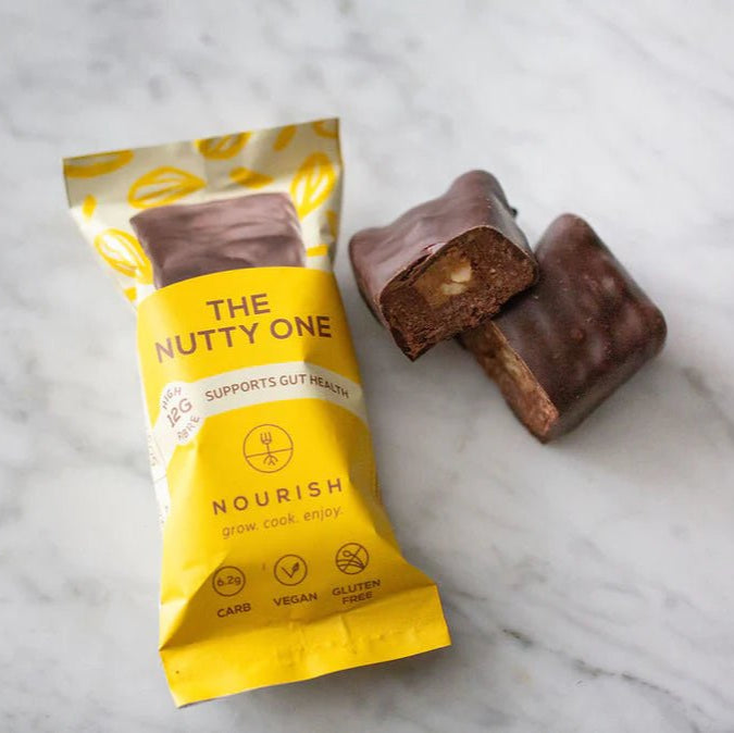 The Nutty One - Coconut Brownie Bar (low - sugar) from Nourish | Available at Sow & Arrow