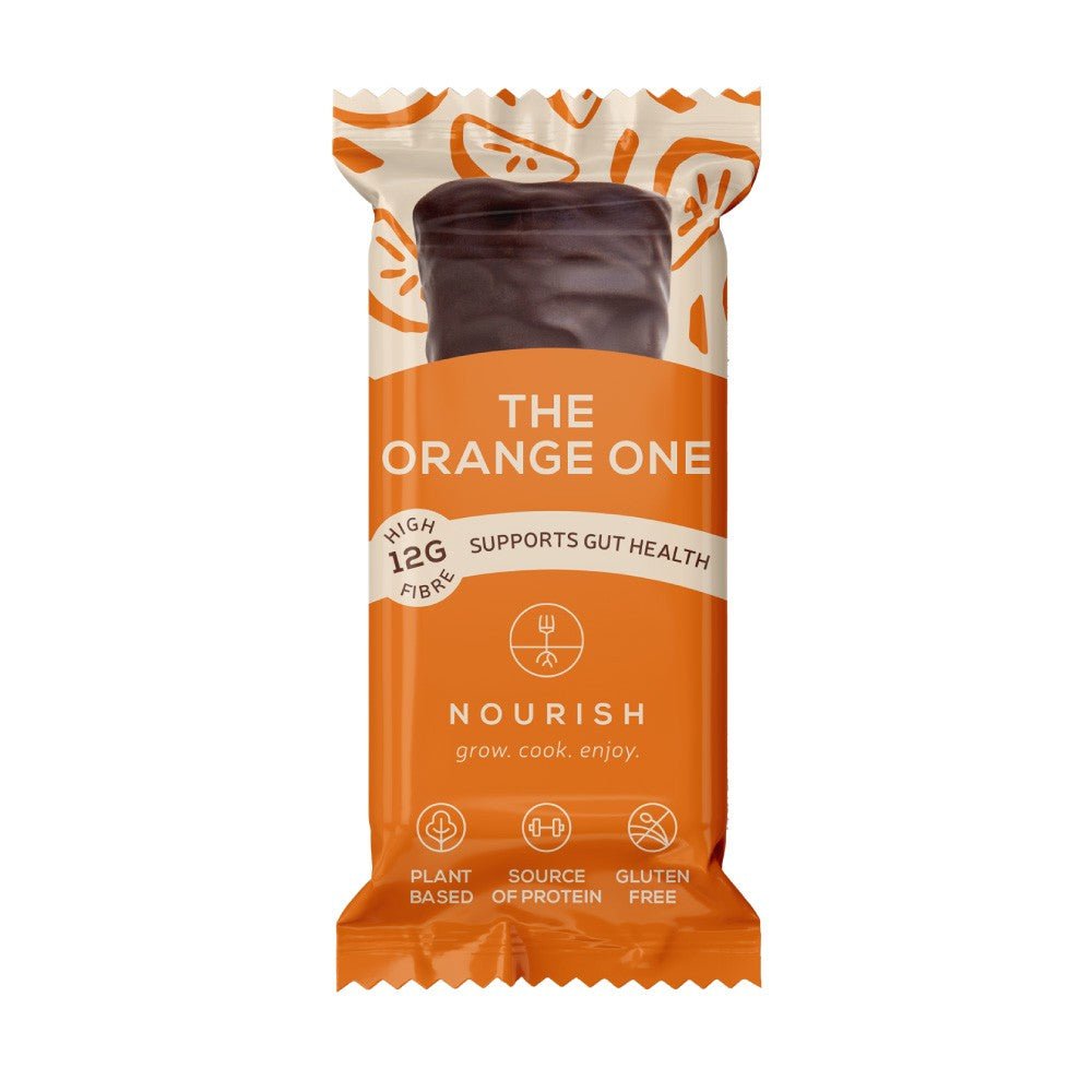 The Orange One - High Fibre, Low Carb Brownie Bar from Nourish | Available at Sow & Arrow