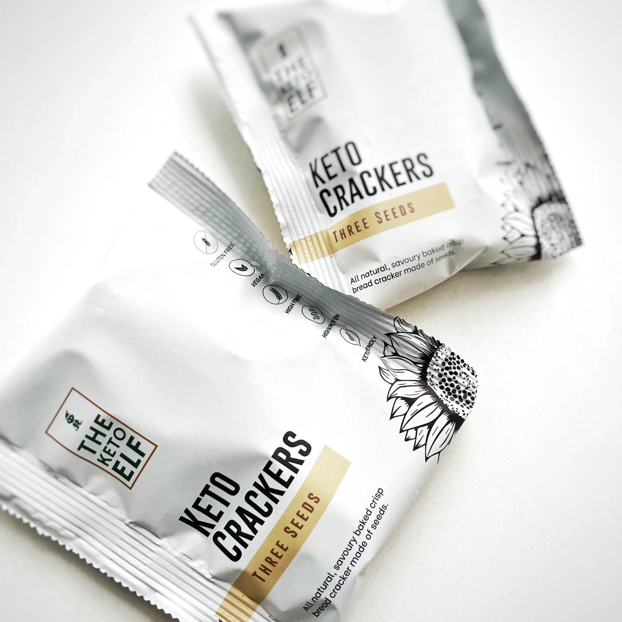 Three Seeds Keto Crackers - 30g from The Keto Elf | Available at Sow & Arrow