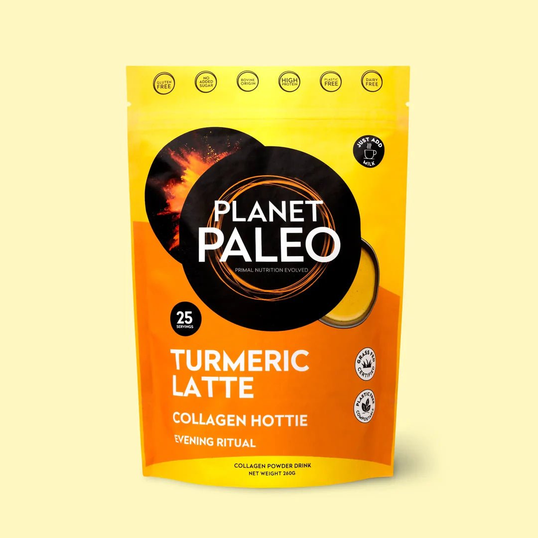 Turmeric Latte - Collagen Hottie 260g from Planet Paleo | Available at Sow & Arrow