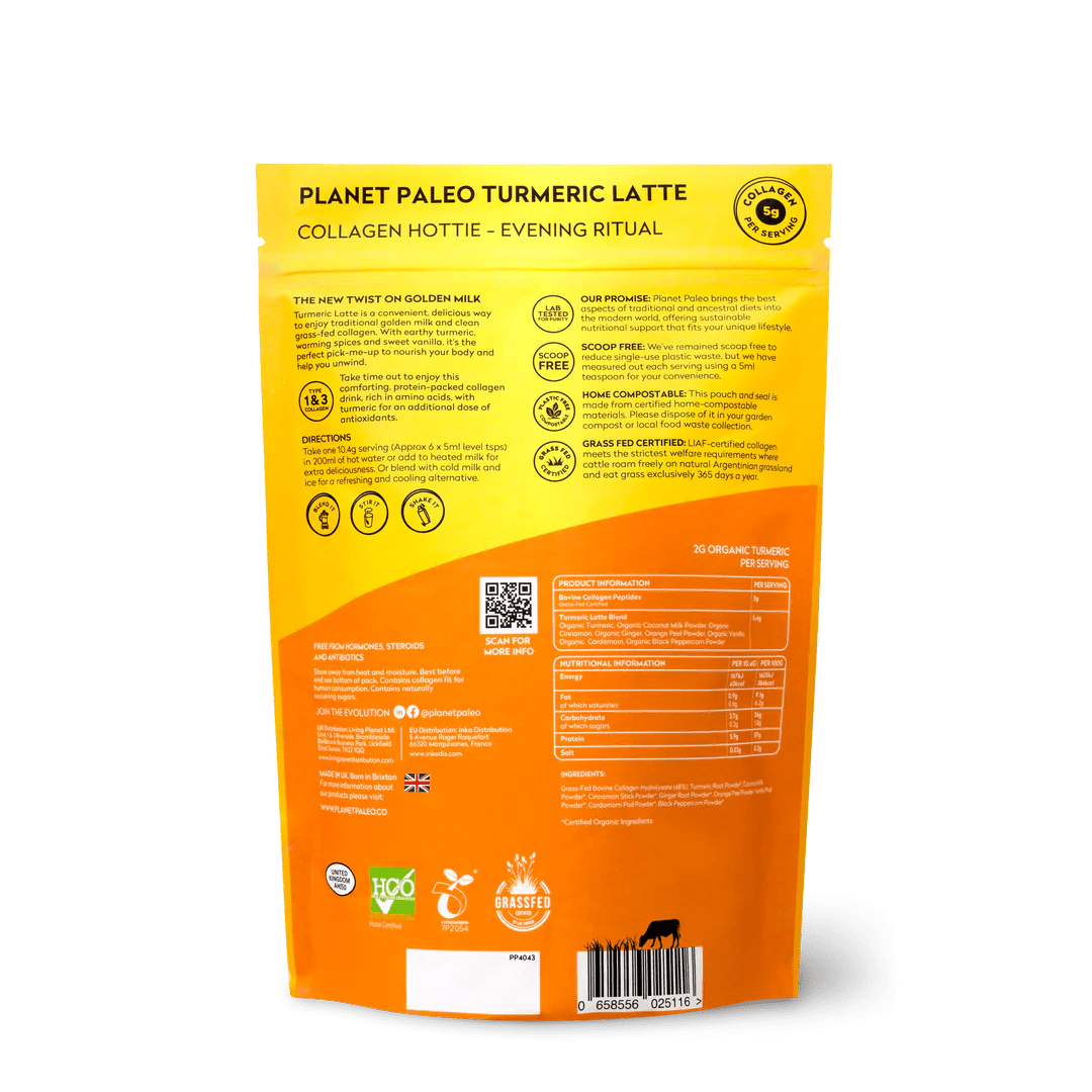 Turmeric Latte - Collagen Hottie 260g from Planet Paleo | Available at Sow & Arrow