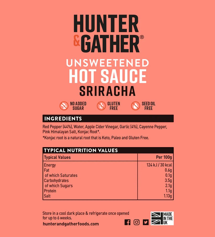 Unsweetened Sirarcha Hot Sauce - 350g from Hunter & Gather | Available at Sow & Arrow