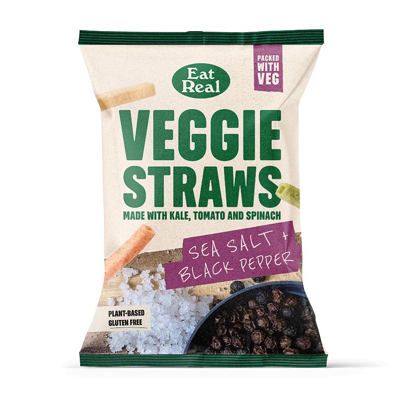 Veggie Straws Sea Salt & Black pepper from Eat Real | Available at Sow & Arrow