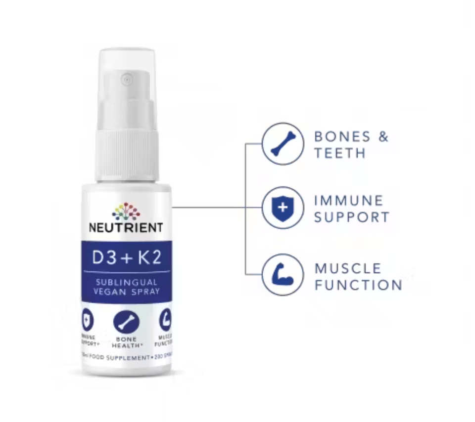 Vitamin D3 & K2 Sublingual Oral Spray - 200 Sprays from Neutrient | Available at Sow & Arrow