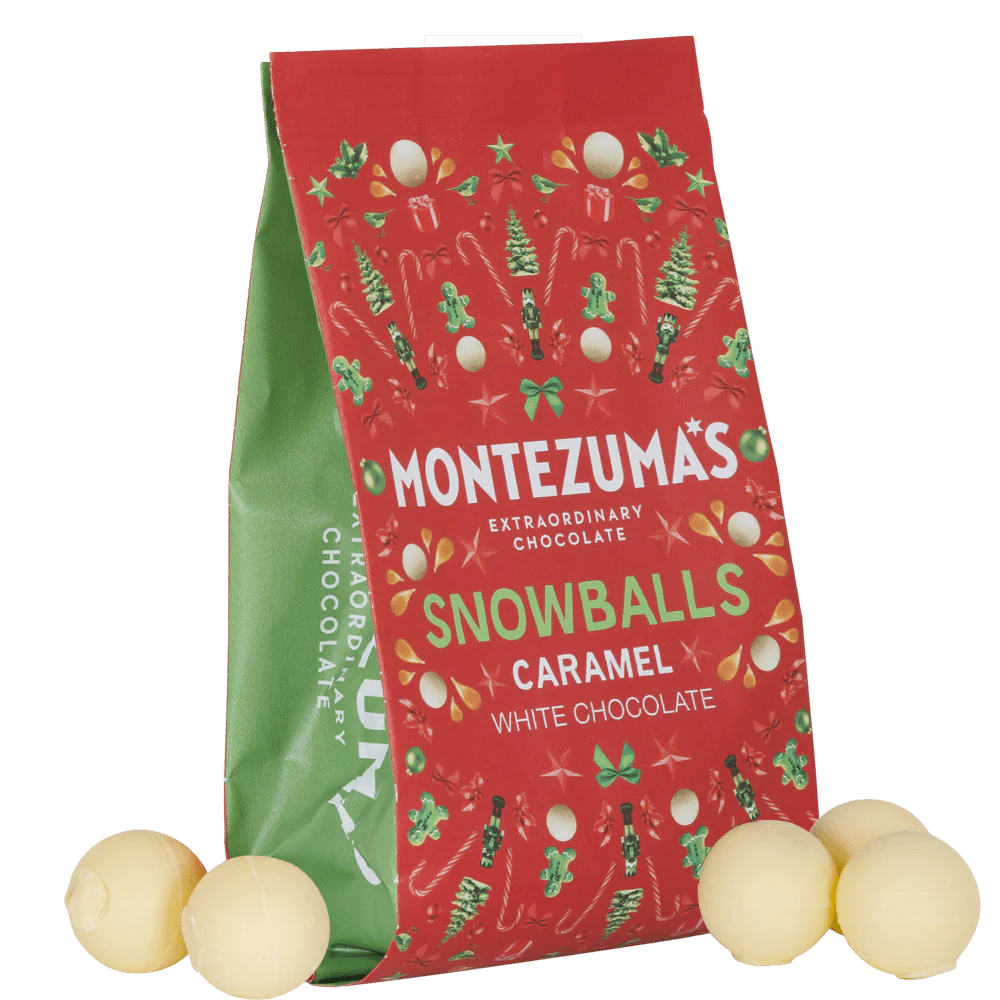 White Chocolate Caramel Snowballs - 150g from Montezuma's | Available at Sow & Arrow