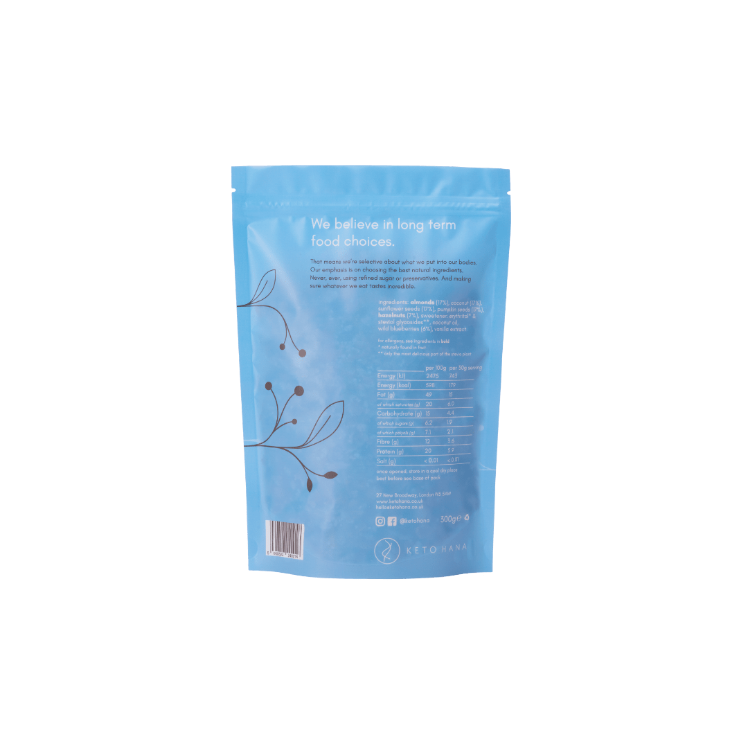 Wild Blueberry Keto Granola - 300g from Keto Hana | Available at Sow & Arrow