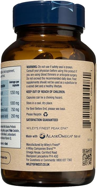 Wiley's Finest Peak EPA - 60 Capsules from Wiley's Finest | Available at Sow & Arrow