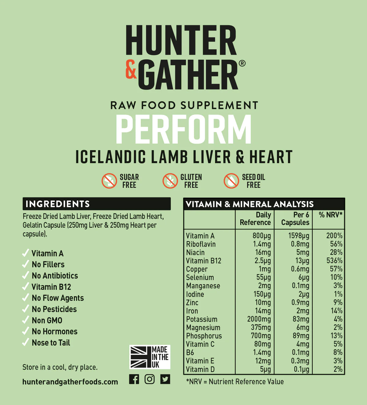 Icelandic Lambs Liver & Heart -90 capsules