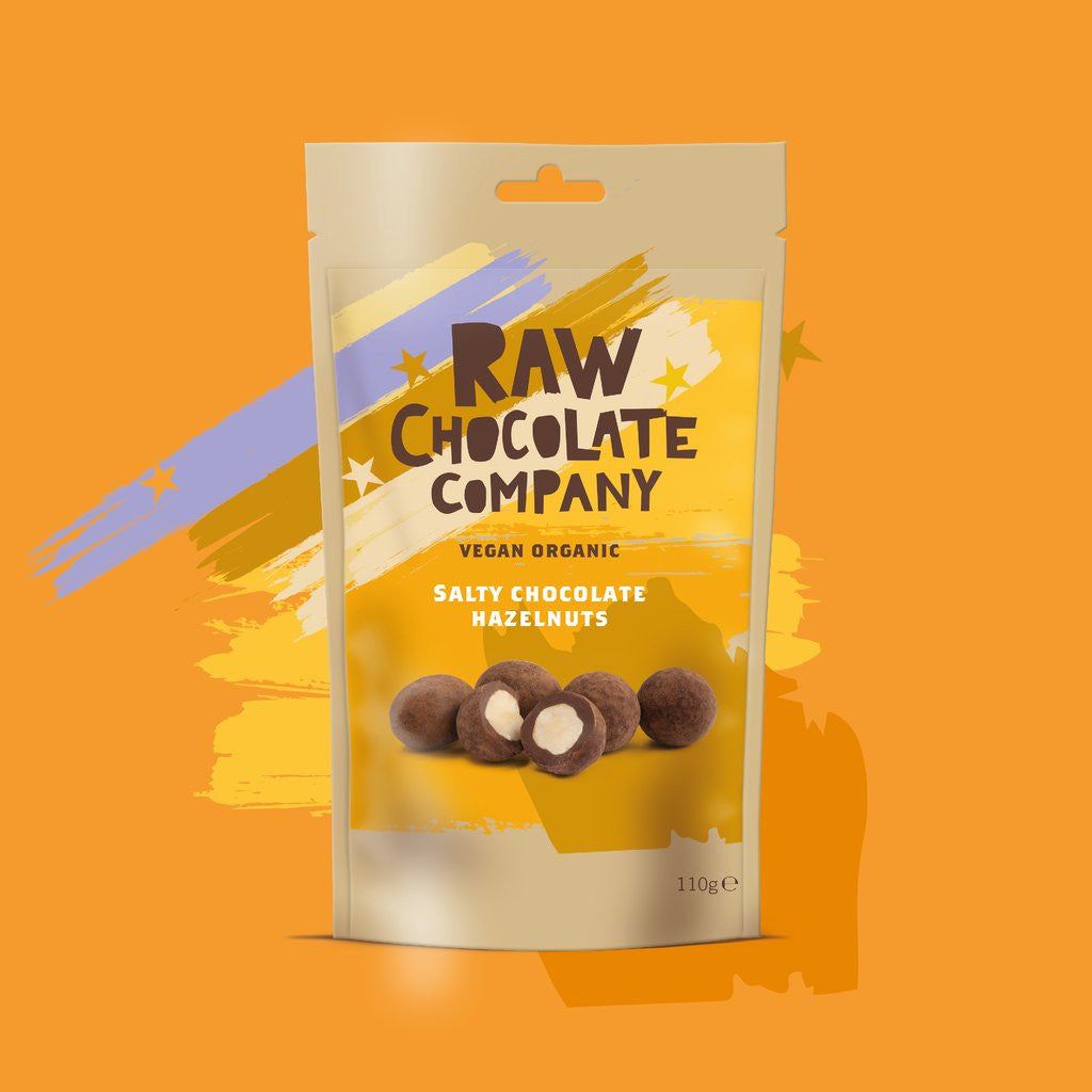 Raw Chocolate, Organic Salty Chocolate Hazelnuts - 100g
