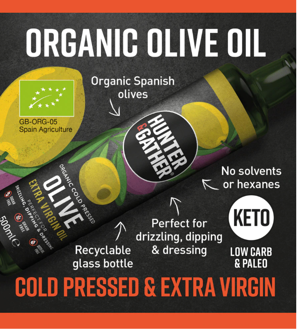 Cold Pressed, Organic & Extra Virgin Olive Oil -500ml