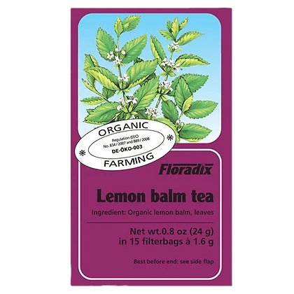 Organic Lemon Balm Tea - 15 bags from Floradix | Available at Sow & Arrow